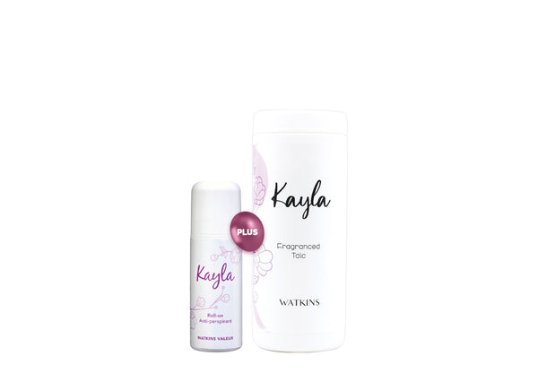 Kayla Fragranced Talc PLUS Kayla Anti-Perspirant Roll-On 50ml