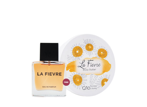 La Fievre Eau De Parfum 30ml FREE La Fievre Body Butter Q10 Firming and Toning 250ml