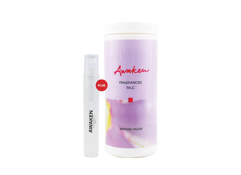 Awaken Fragranced Talc PLUS Awaken 10ml Atomiser